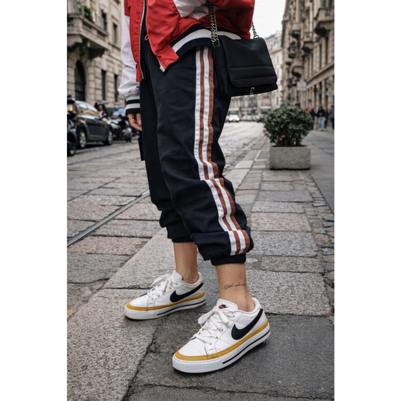 Nike Shoes - Nike Court Legacy Sneakers White Black Gold Streetwear 6.5 Retro Y2K 90s Classic